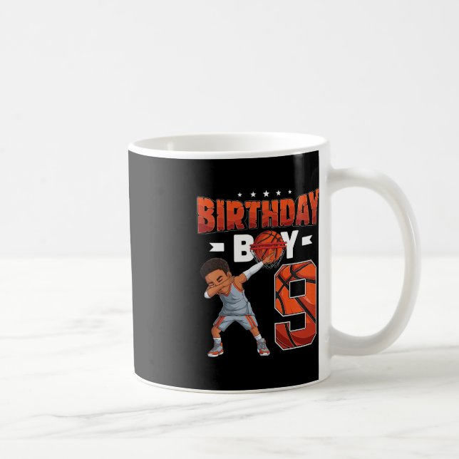 Caneca De Café Jogador de basquete de 9 anos Rapaz 9º Nascimento (Direita)
