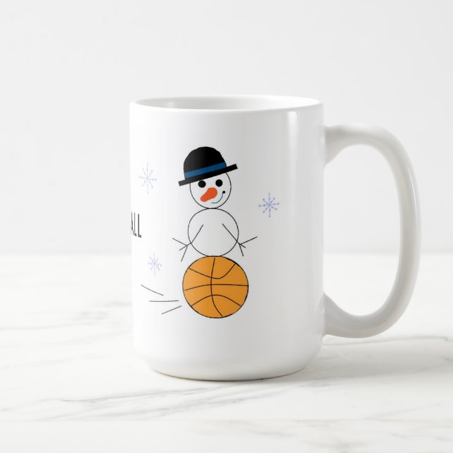 Caneca De Café Jogador de Basquete de Neve (Direita)