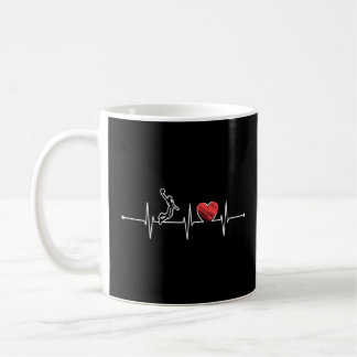 Caneca De Café Jogador de basquete Pulsação Ekg Ventiladores de b