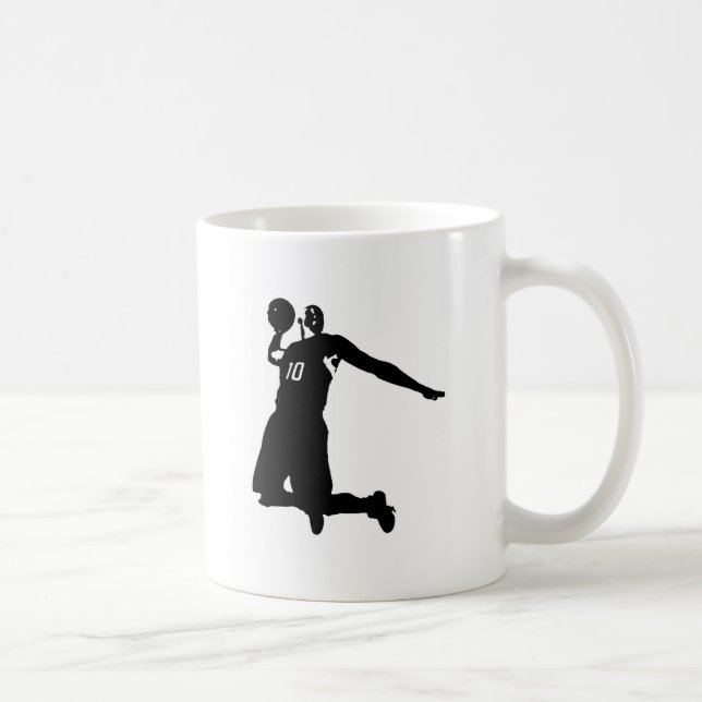 Caneca De Café Jogador de basquete Silhouette (Direita)