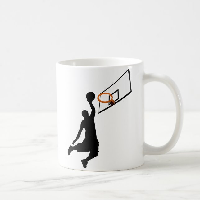 Caneca De Café Jogador de Basquete Silhout Slam Dunk (Direita)
