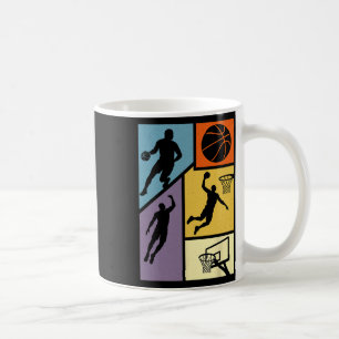 Caneca De Café Jogador de Basquete Sketll Hoop Life Esportista Vi