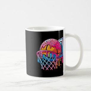 Caneca De Café Jogador de Basquete Sorvete Aro do Cesto Gotejamen