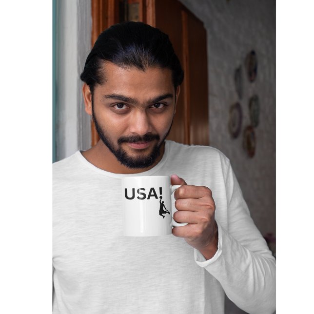 Caneca De Café jogador de basquetebol americano (Criador carregado)