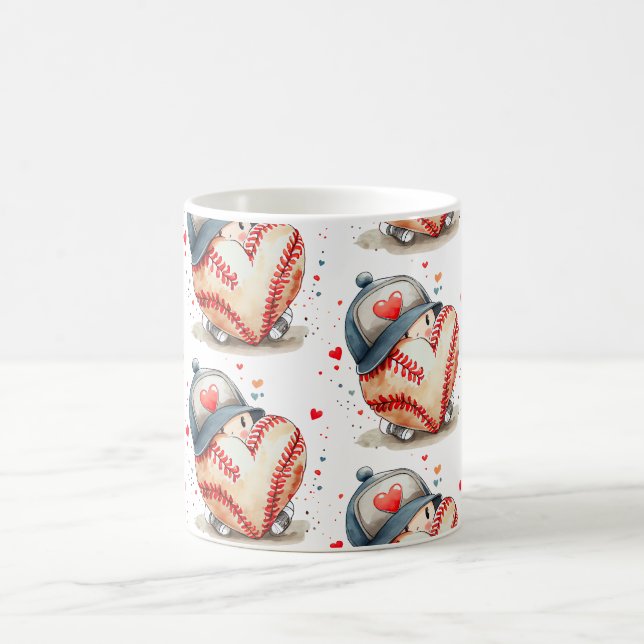 Caneca De Café Jogador de beisebol com amor (Centro)