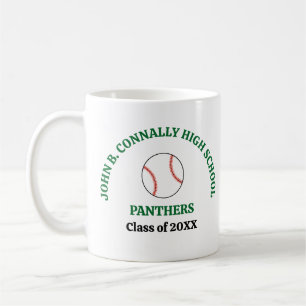 Caneca De Café Jogador de Beisebol Personalizado da Escola de Ens