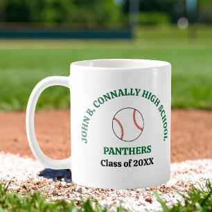 Caneca De Café Jogador de Beisebol Personalizado da Escola de Ens