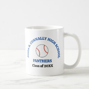 Caneca De Café Jogador de Beisebol Personalizado do Ensino Médio