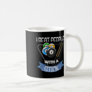 Caneca De Café Jogador De Bilhar Engraçado Eu Bato Pessoas Com Um