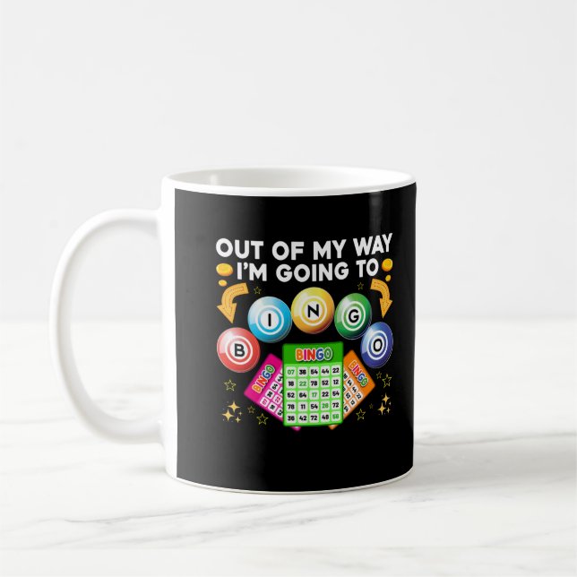 Caneca De Café Jogador de Bingo Engraçado (Esquerda)
