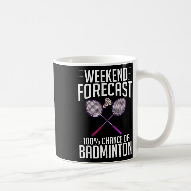 Caneca De Café Jogador de Birdie Racket de Badminton Shuttle (Direita)