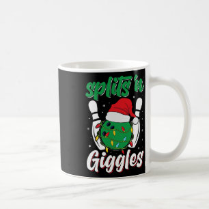 Caneca De Café Jogador de Boliche Natalino Divertido com Rachas e