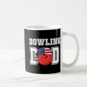 Caneca De Café Jogador de Boliches de dez pinos, pai, Boliche Pai