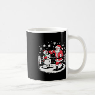 Caneca De Café Jogador de Boxas Engraçado Luzes do Natal Papais n