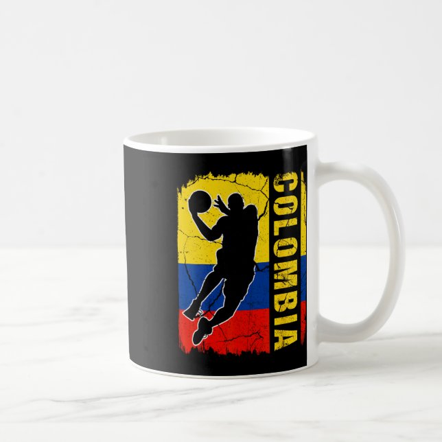 Caneca De Café Jogador de Bysketbyll Colombiano Bandeira Bysketby (Direita)