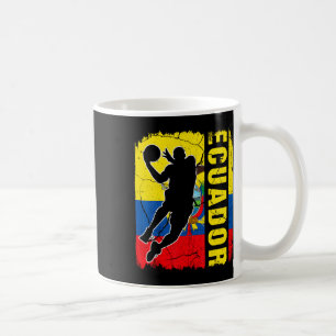 Caneca De Café Jogador de Bysketbyll equatoriano Flag Bysketby