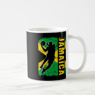 Caneca De Café Jogador de Bysketbyll jamaicano Flag Bysketbyll