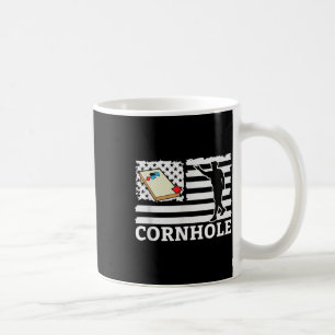Caneca De Café Jogador de Cornhole da Bandeira Americana Patrióti