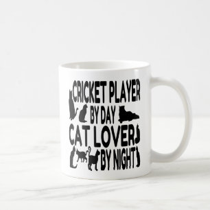 Caneca De Café Jogador de Críquete do Cat Lover
