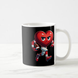 Caneca De Café Jogador de Futebol Americano com Coração no Dia do