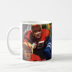 Caneca De Café Jogador de futebol americano de esportes antigos e