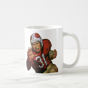 Caneca De Café Jogador de Futebol Americano Vintage Nº 31