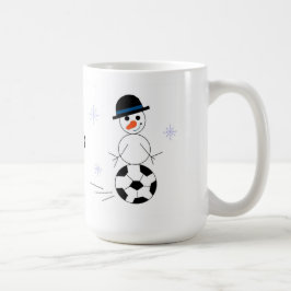 Caneca De Café Jogador de Futebol Boneco de Neve