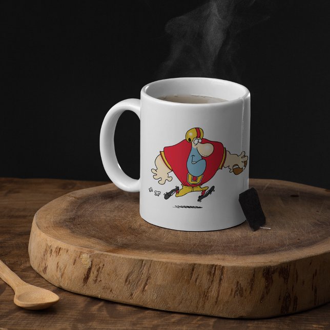Caneca De Café Jogador de Futebol Cartoon (Criador carregado)