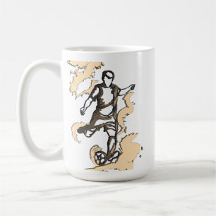 Caneca De Café Jogador de Futebol Dinâmico