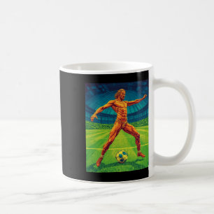 Caneca De Café Jogador de Futebol Dinâmico Fã de Esportes Energét