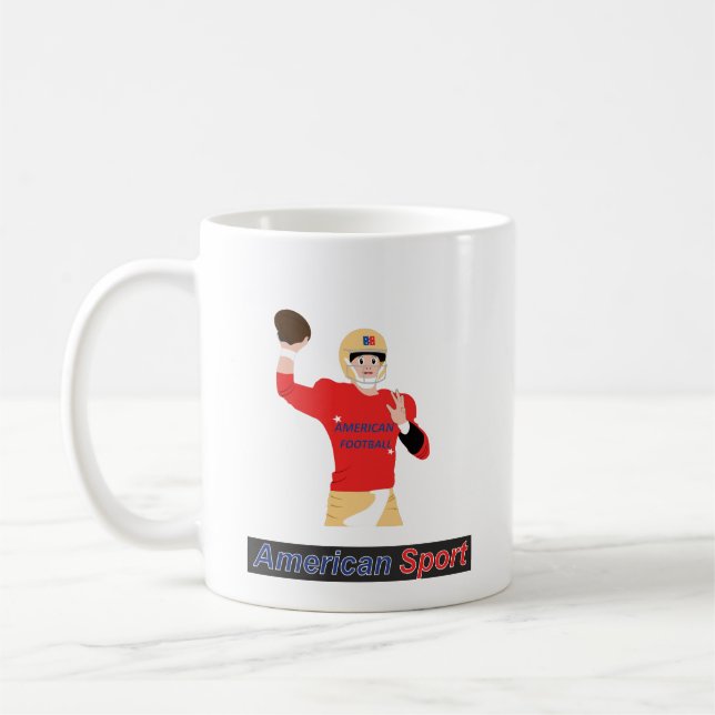 Caneca De Café Jogador de futebol em ação com bola à mão (Esquerda)