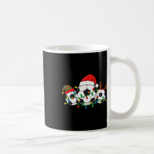 Caneca De Café Jogador de Futebol Natal Chapéu de Papai Noel Xmas
