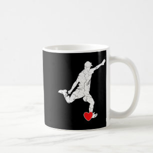 Caneca De Café Jogador de Futebol no Dia dos Namorados Coração En