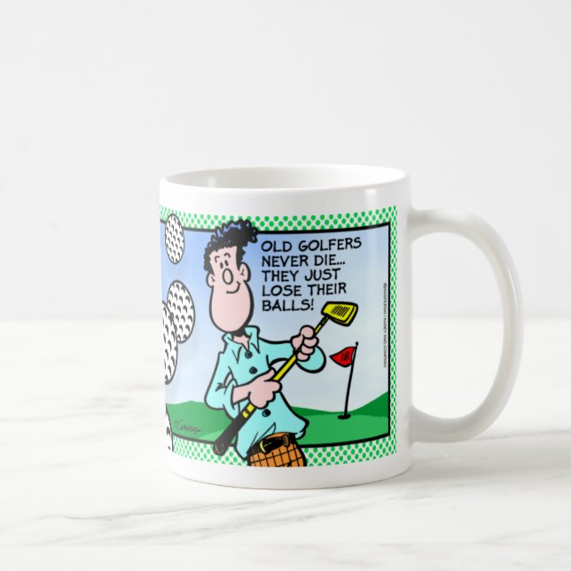 Caneca De Café Jogador de golfe idoso (Direita)