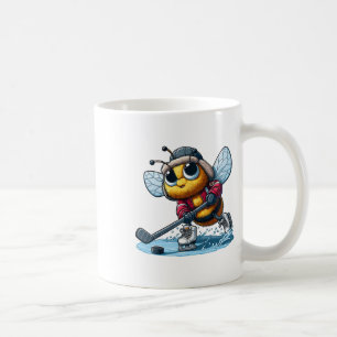 Caneca De Café Jogador de Hóquei Abelha Mel - Abelha Jogando Hóqu
