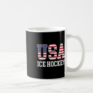 Caneca De Café Jogador de hóquei da bandeira dos EUA - Hóquei no