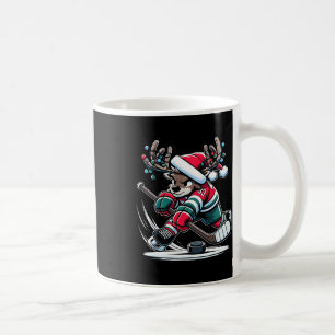 Caneca De Café Jogador de hóquei de rena Slapshot cervo em Ho fes