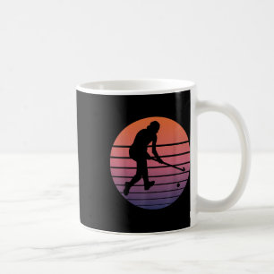 Caneca De Café Jogador de hóquei em campo com taco de hóquei em c