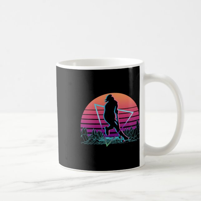 Caneca De Café Jogador de Hóquei em Campo Retro _1 (Direita)