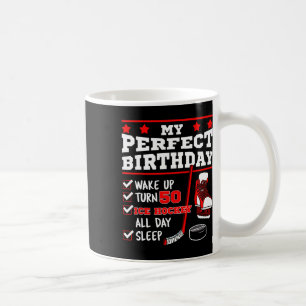 Caneca De Café Jogador de Hóquei no Gelo 50º Aniversário Perfeito