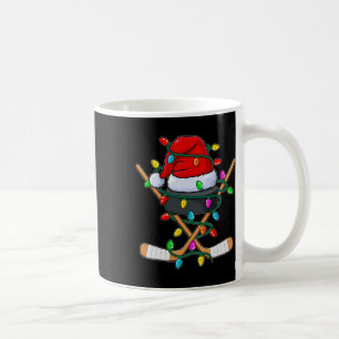Caneca De Café Jogador de Hóquei no Gelo de Natal Chapéu do Papai