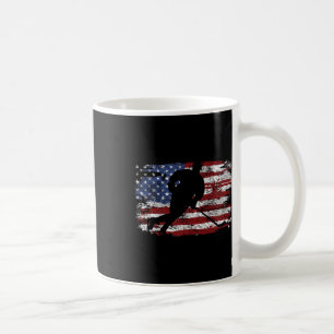 Caneca De Café Jogador de Hóquei no Gelo EUA Bandeira Americana P