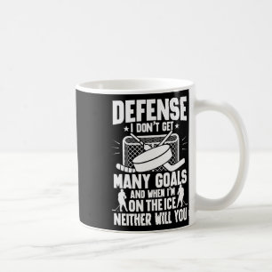 Caneca De Café Jogador de Hóquei no Gelo Goleiro Defesa Eu Não Re