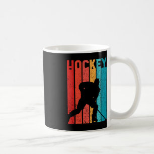 Caneca De Café Jogador de Hóquei no Gelo retrô masculino