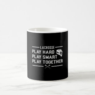 Caneca De Café Jogador de Lacrosse Jogue Duro Jogue um Presente E