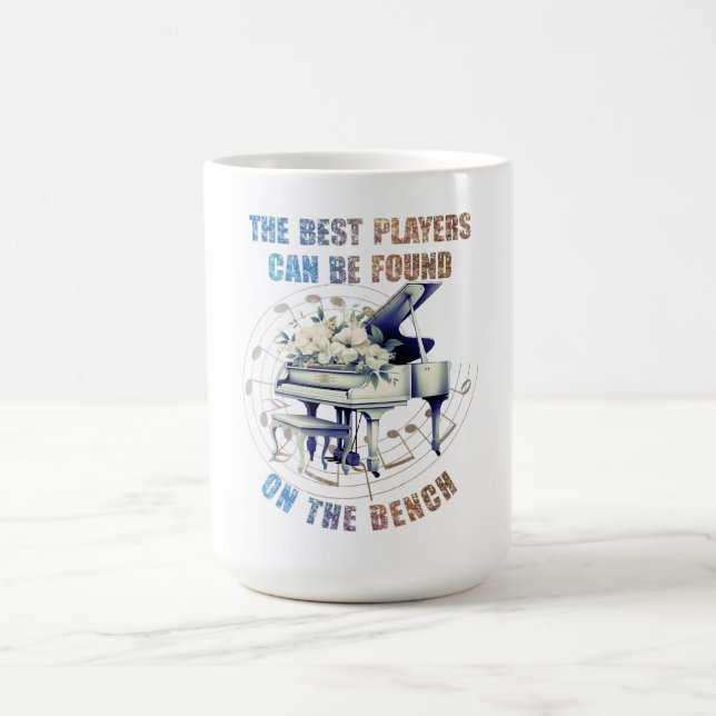 Caneca De Café Jogador de Piano Bonito Melhor na Cotação Bench (Centro)