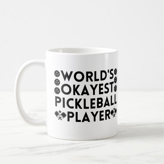 Caneca De Café Jogador de Pickleball mais Okayer do Mundo (Esquerda)