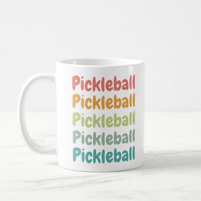Caneca De Café Jogador de Pickleball Retro (Esquerda)