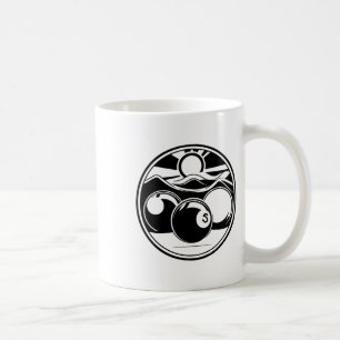 Caneca De Café Jogador de Piscinas de Desenho de Bilhares