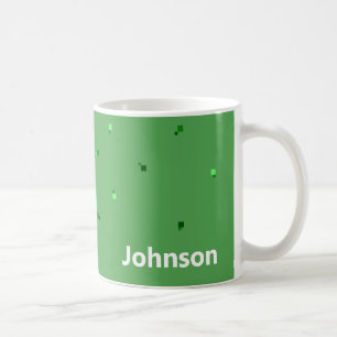 Caneca De Café Jogador de Pixel Verde